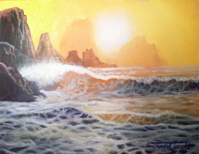 Dusk At Sea